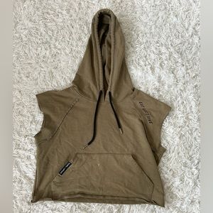 Doughnuts and Deadlifts - Cropped hoodie T-Shirt - Size Small